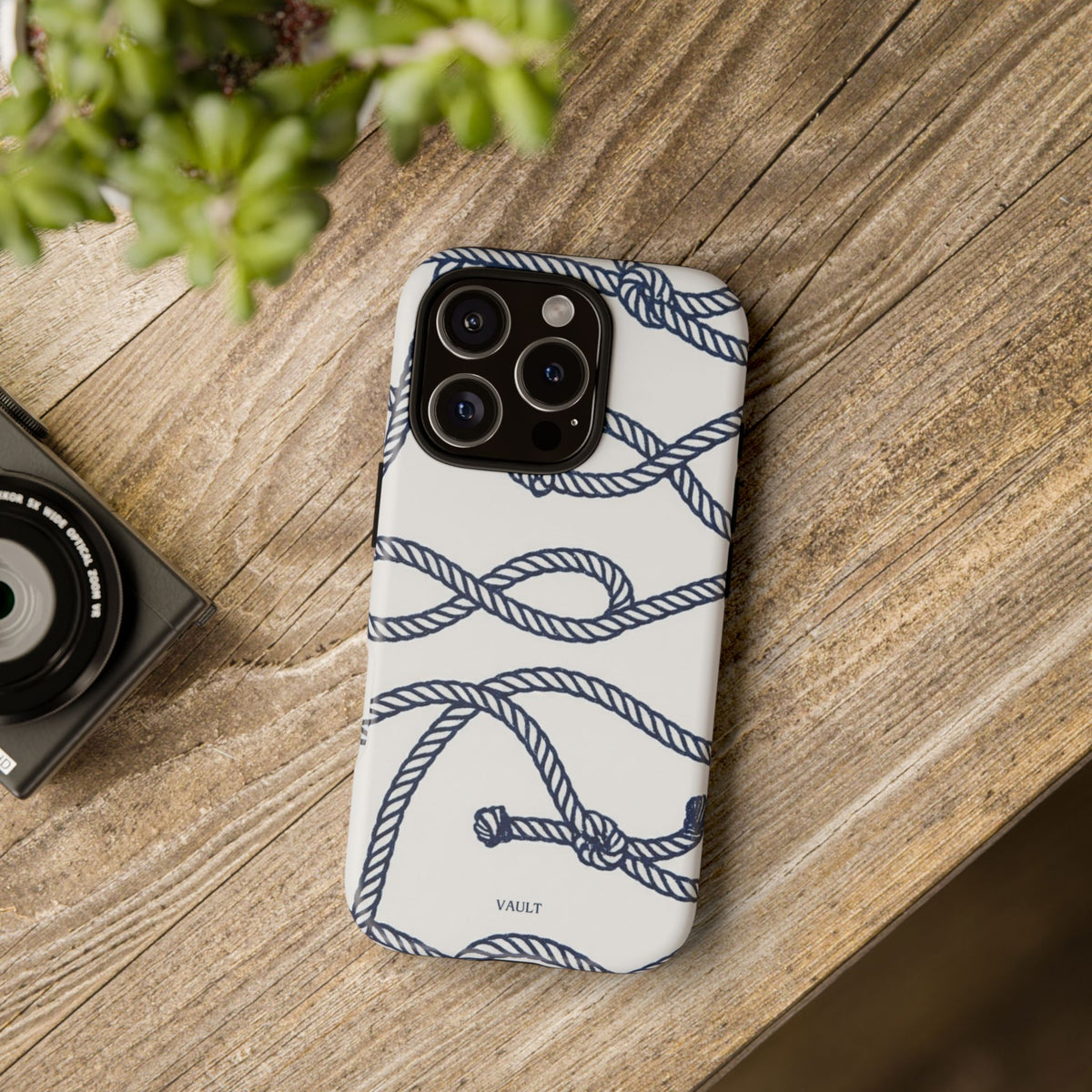 Nautical Rope Tough Case — Protective Phone Cover with Navy Knot Design