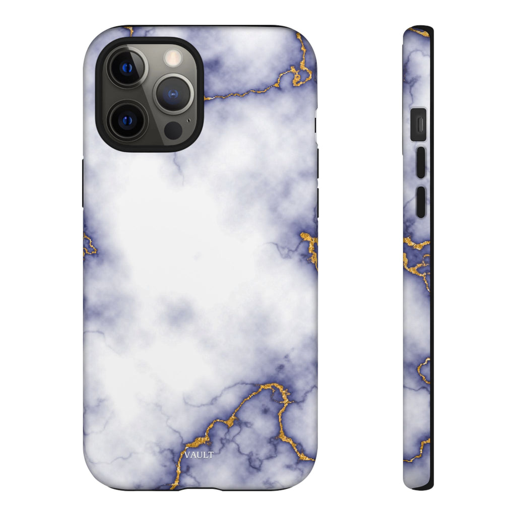 Purple Marble Tough Phone Case with Gold Veins