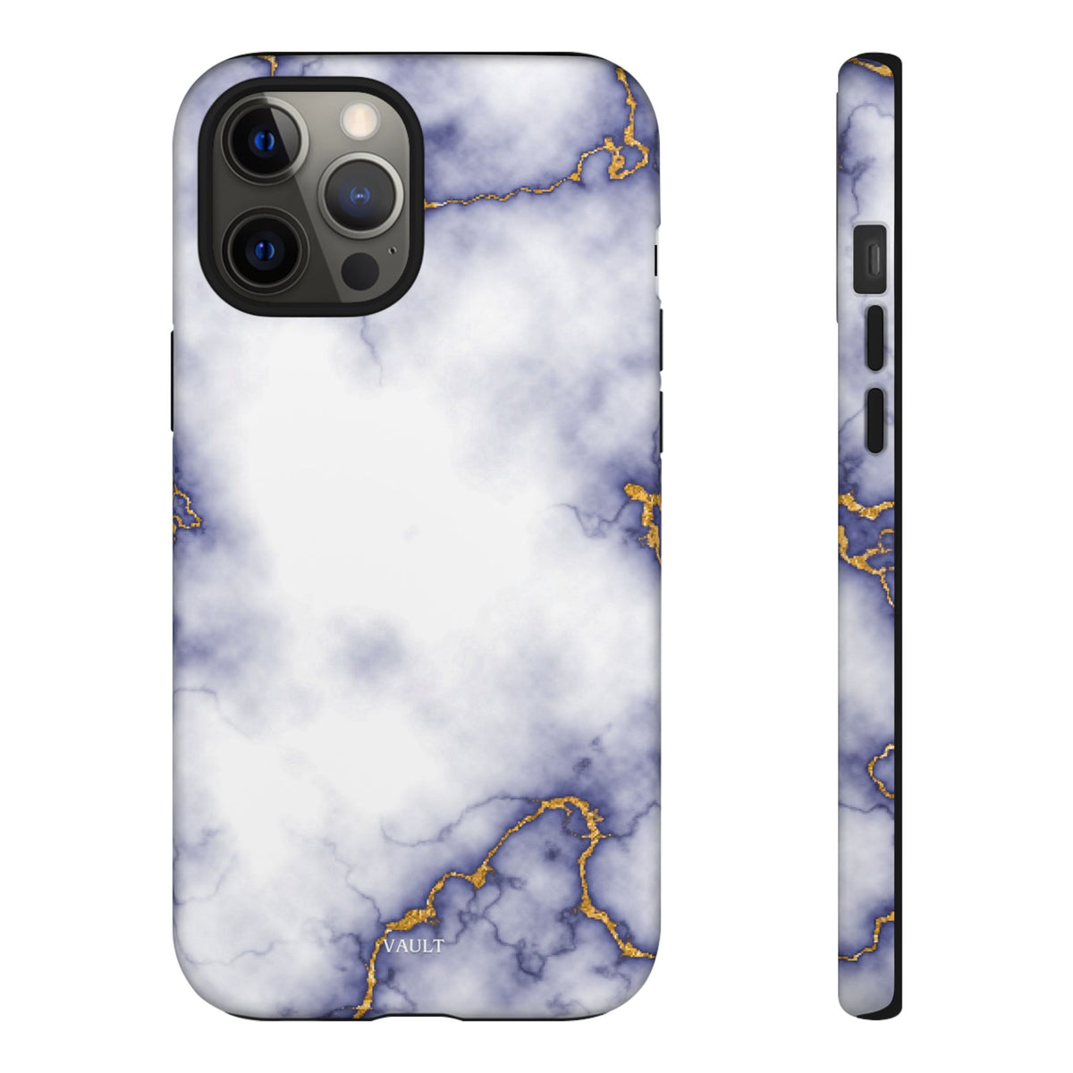 Purple Marble Tough Phone Case with Gold Veins