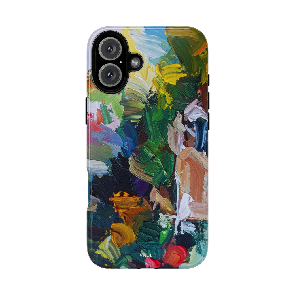 Abstract Paint Brushstroke Phone Case — Colorful Artistic Tough Case