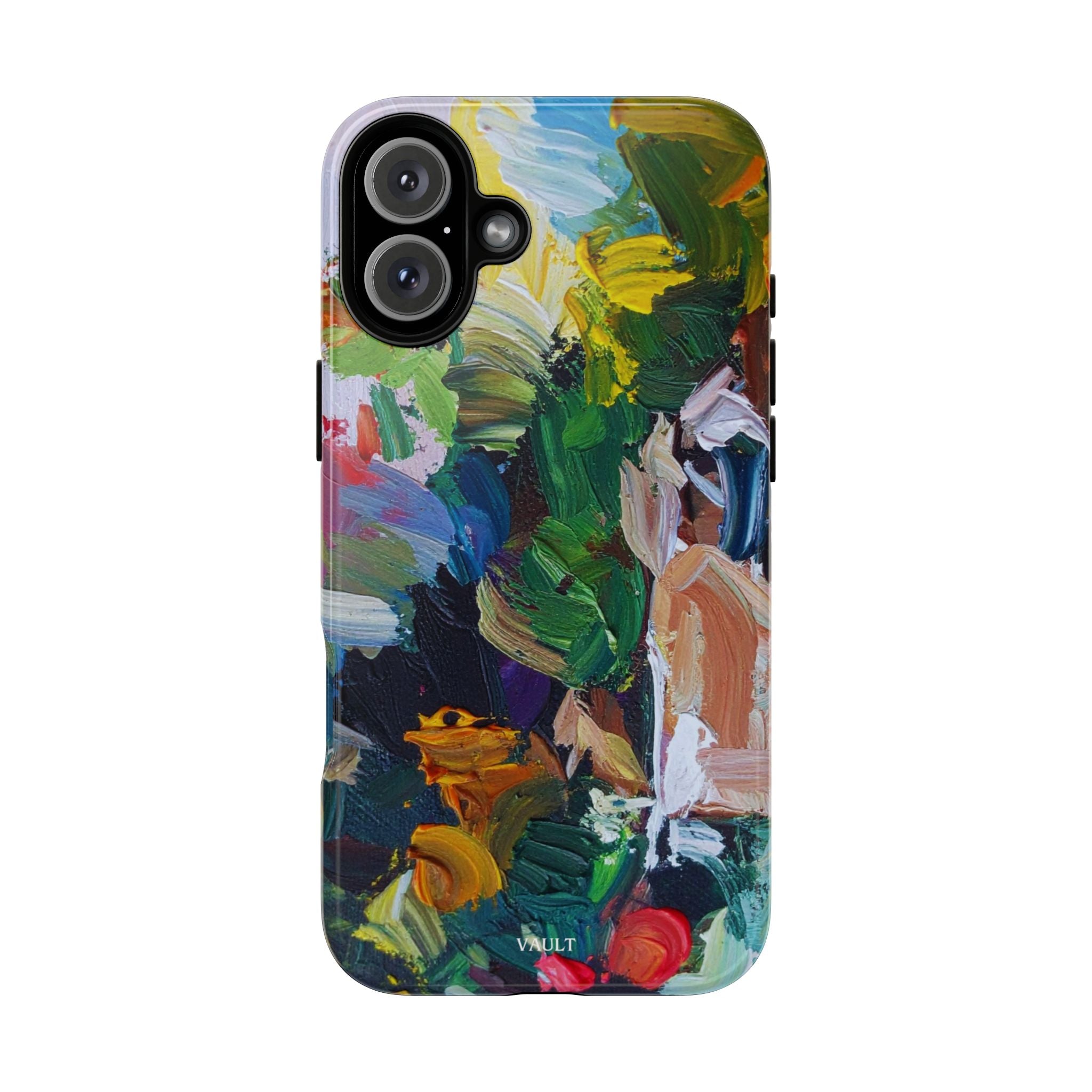 Abstract Paint Brushstroke Phone Case — Colorful Artistic Tough Case