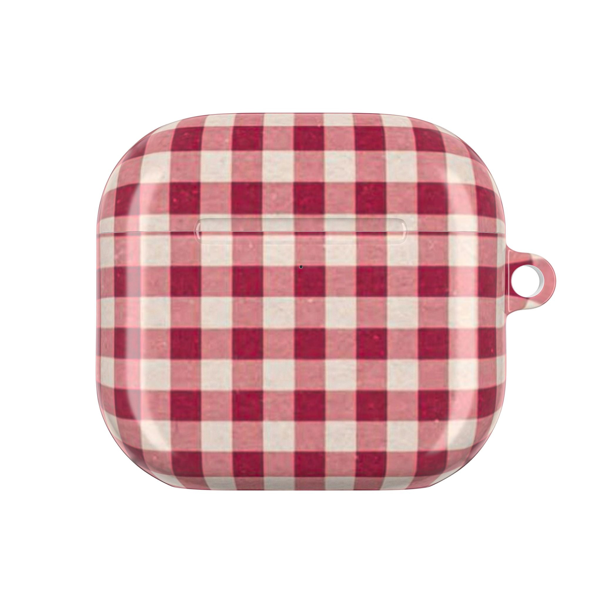 Plaid AirPod Case — Red Buffalo Check Protective Cover