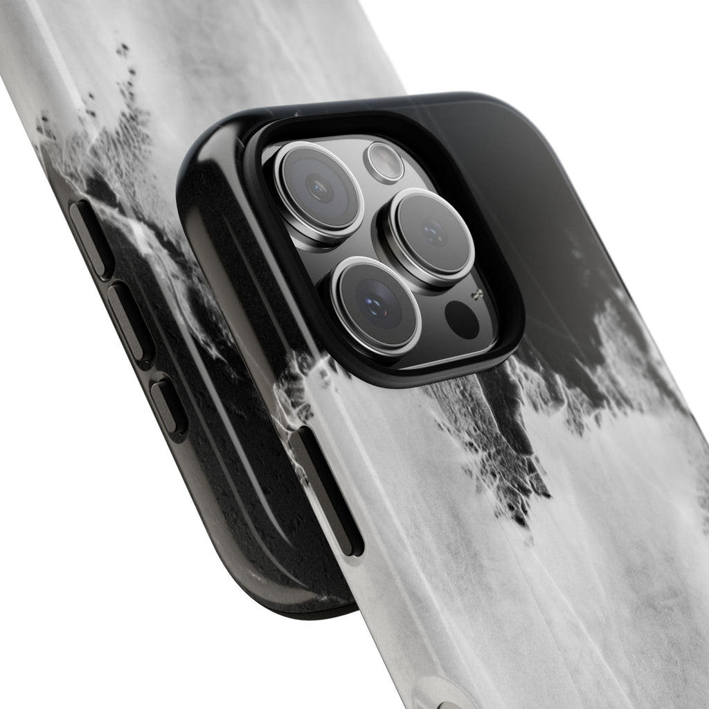 Marble Ink Tough Case — Black & White Abstract Phone Cover