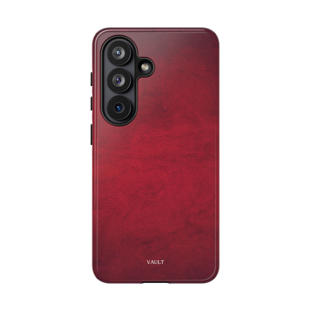 Red Leather Texture Phone Case Impact-Resistant Case