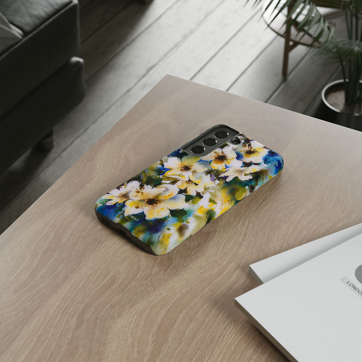 Floral Watercolor Tough Case – Yellow White Blossom Phone Cover