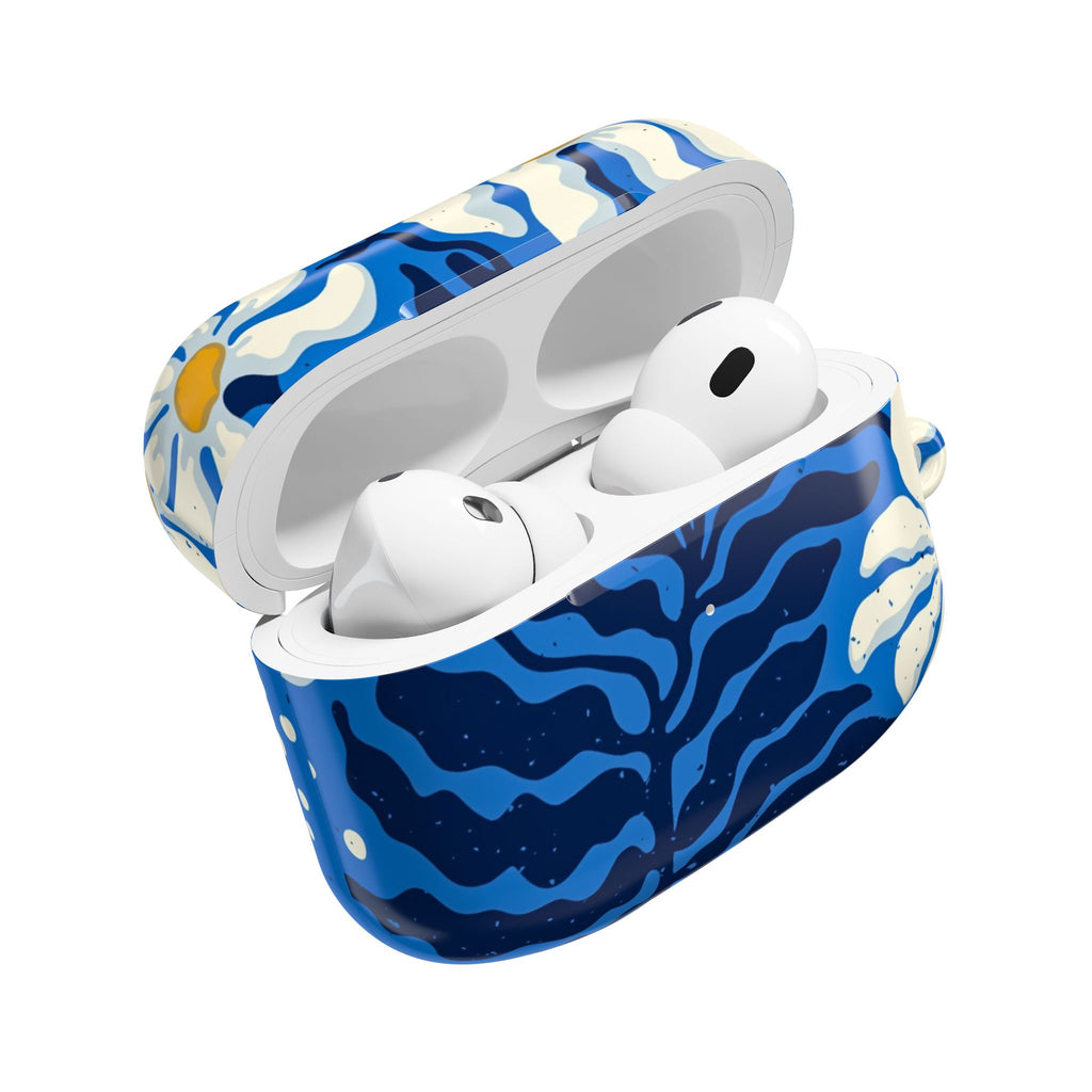 Blue Floral Daisy AirPod Case