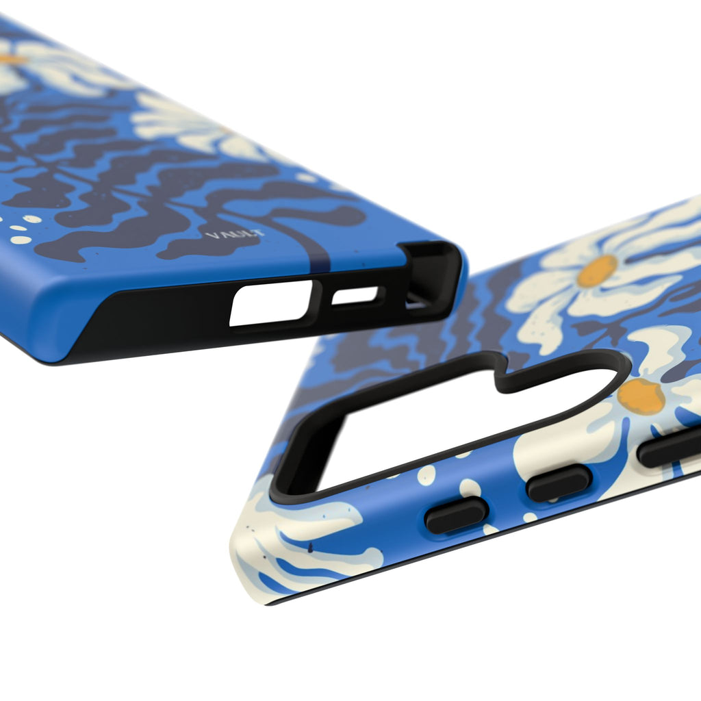 Blue Daisy Tough Phone Case — Floral Protective Phone Cover