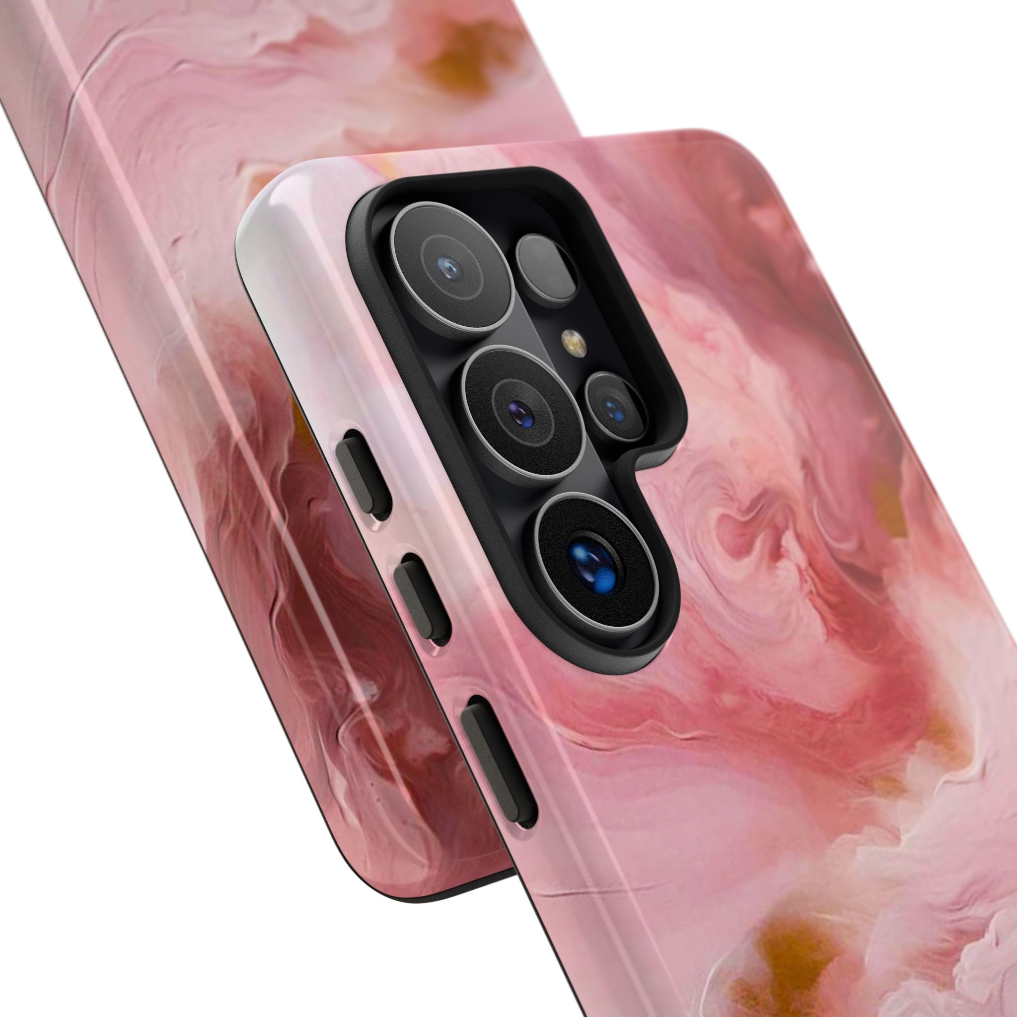 Pink Marble Tough Phone Case — Protective Artistic Phone Cover