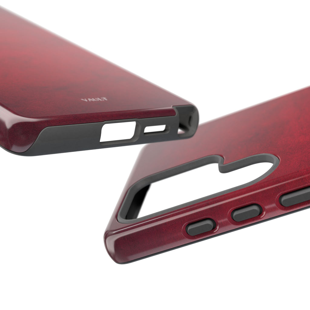 Red Leather Texture Phone Case Impact-Resistant Case