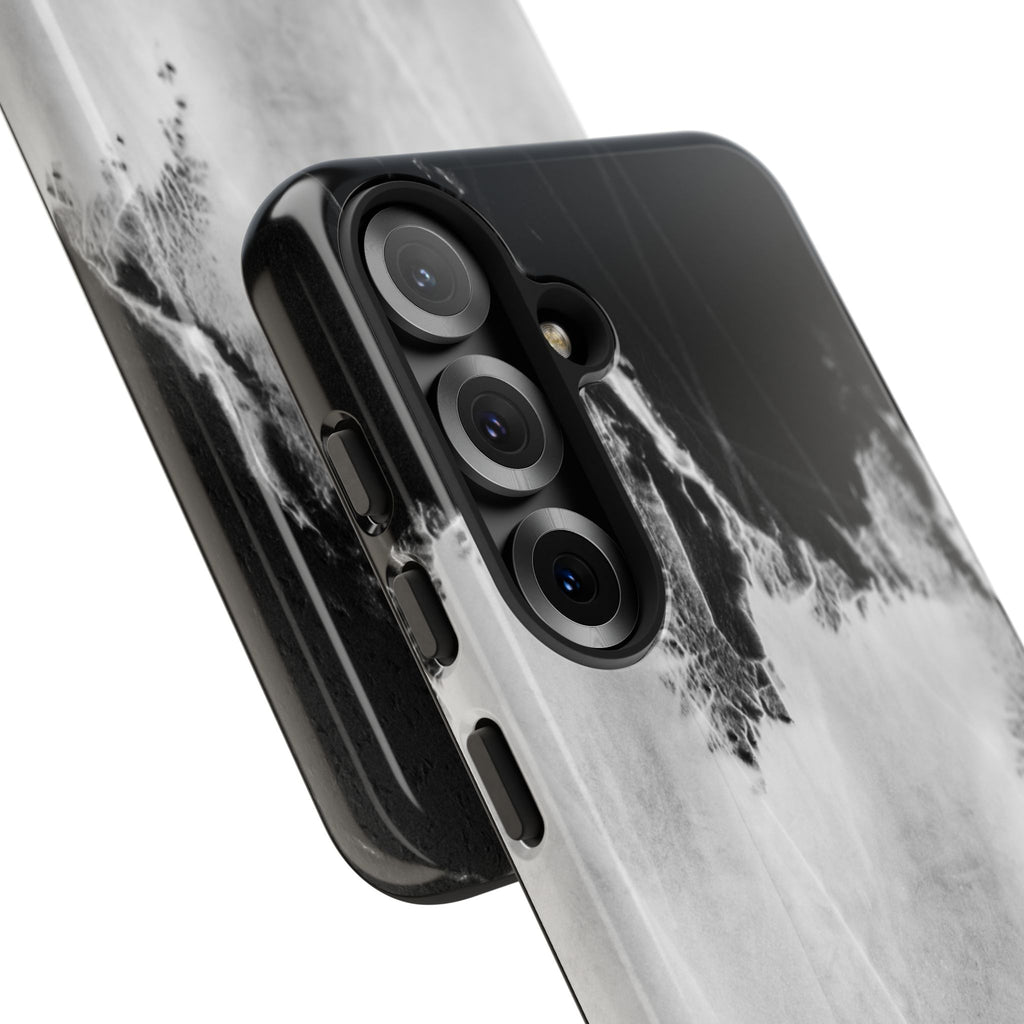 Marble Ink Tough Case — Black & White Abstract Phone Cover