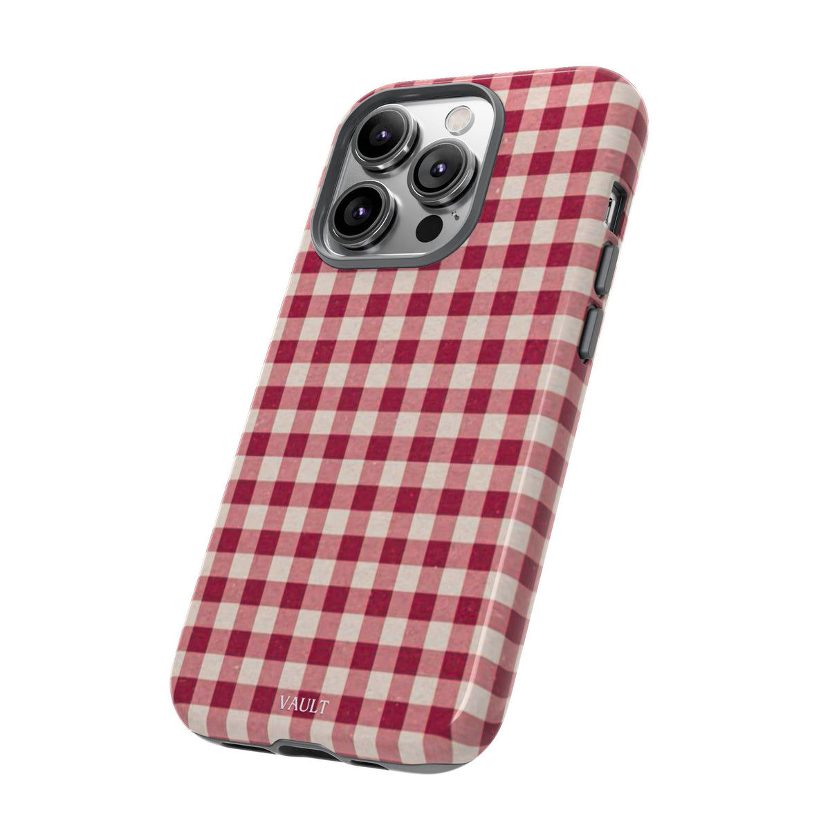 Gingham Phone Case — Red Plaid Tough Case