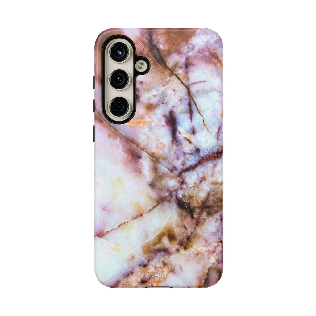 Marble Vein Tough Phone Case — Pink Quartz Protective Cover