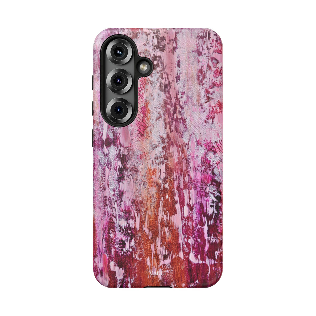 Pink Abstract Art Tough Phone Case — Protective Artistic Phone Cover