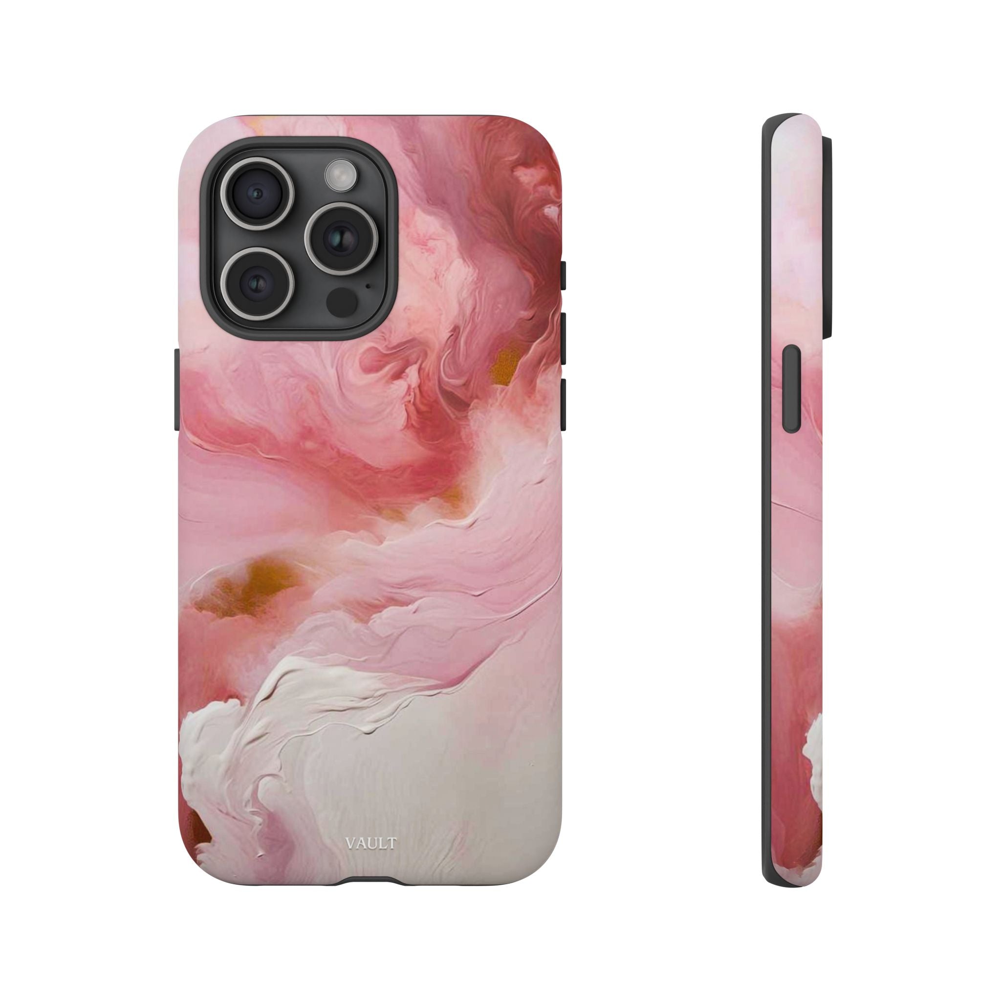 Pink Marble Tough Phone Case — Protective Artistic Phone Cover