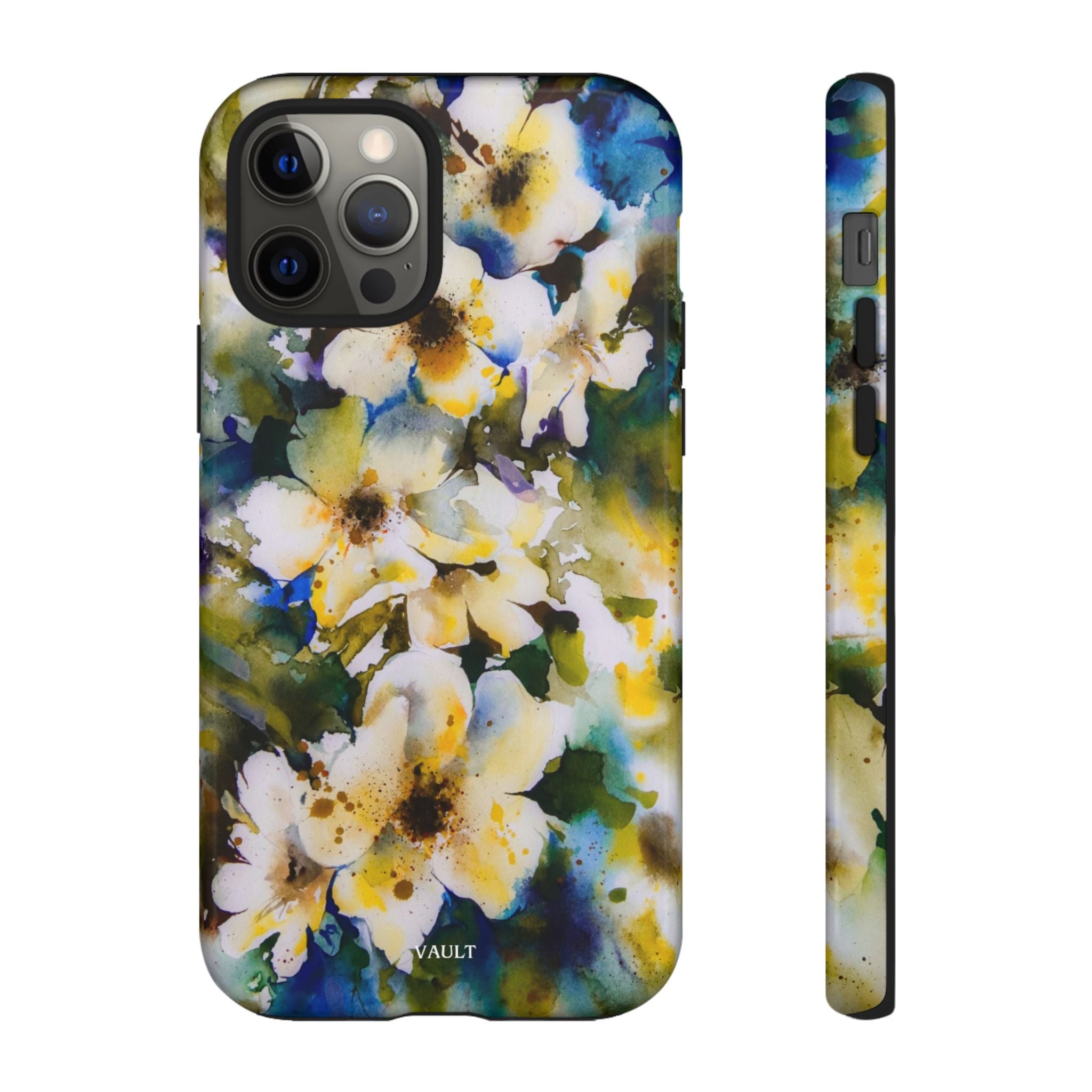 Floral Watercolor Tough Case – Yellow White Blossom Phone Cover