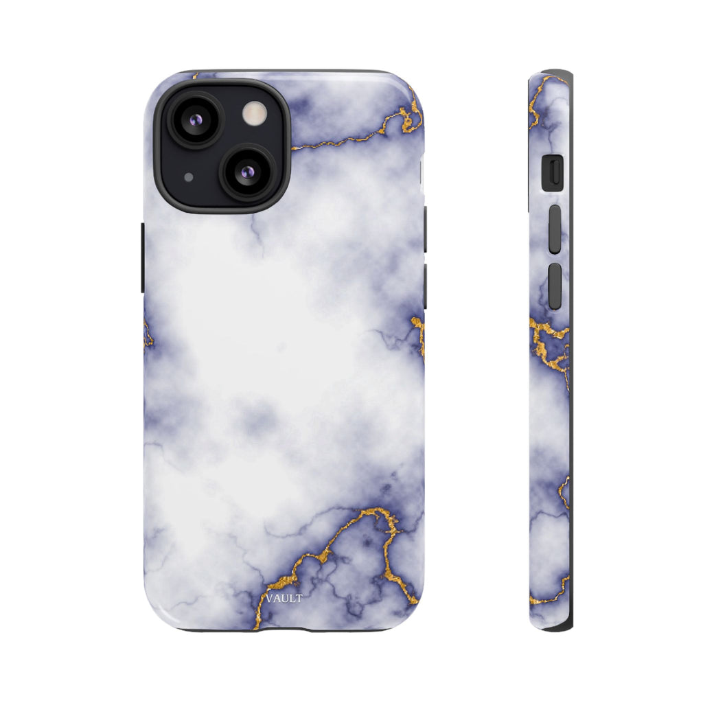 Purple Marble Tough Phone Case with Gold Veins