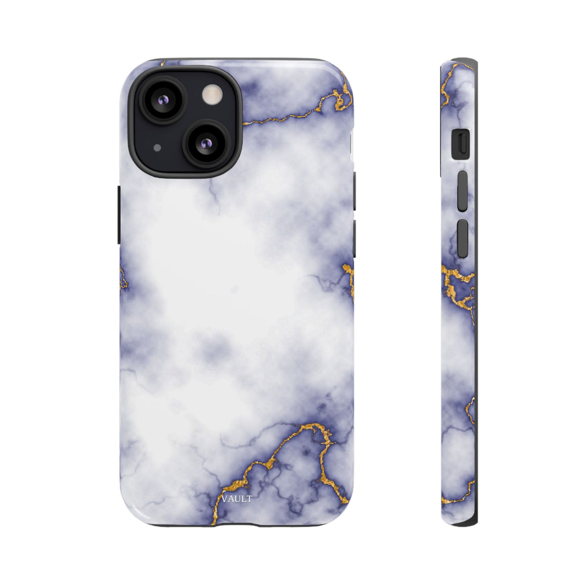 Purple Marble Tough Phone Case with Gold Veins