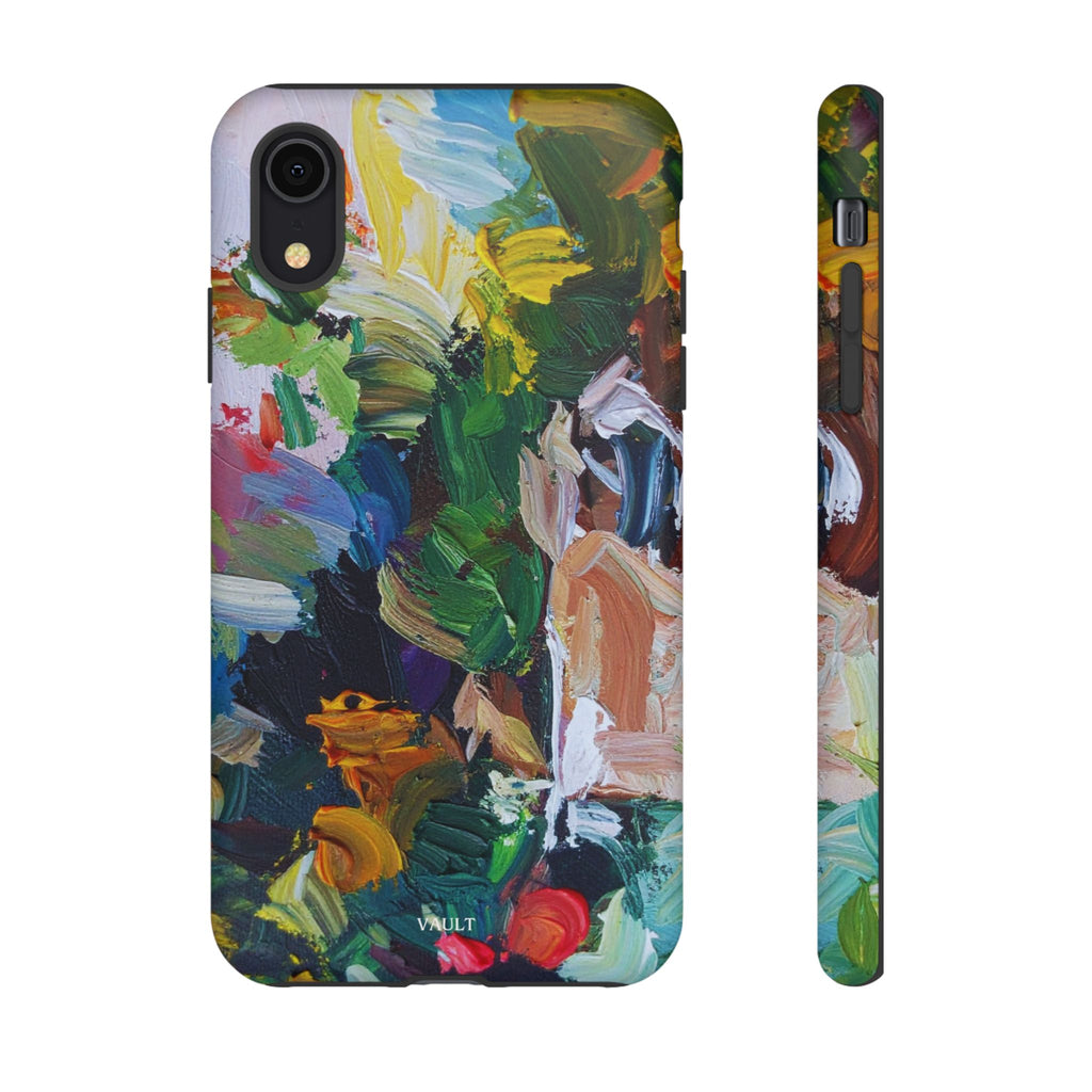 Abstract Paint Brushstroke Phone Case — Colorful Artistic Tough Case