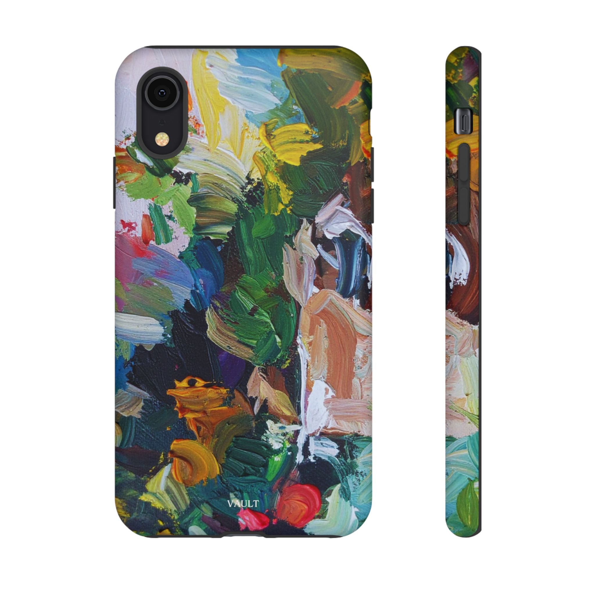 Abstract Paint Brushstroke Phone Case — Colorful Artistic Tough Case