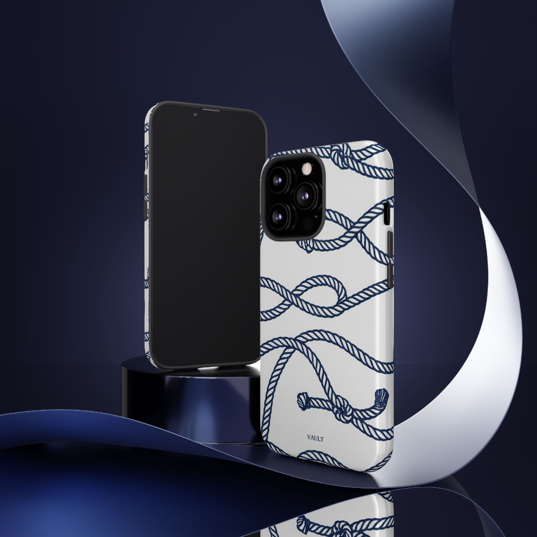 Nautical Rope Tough Case — Protective Phone Cover with Navy Knot Design