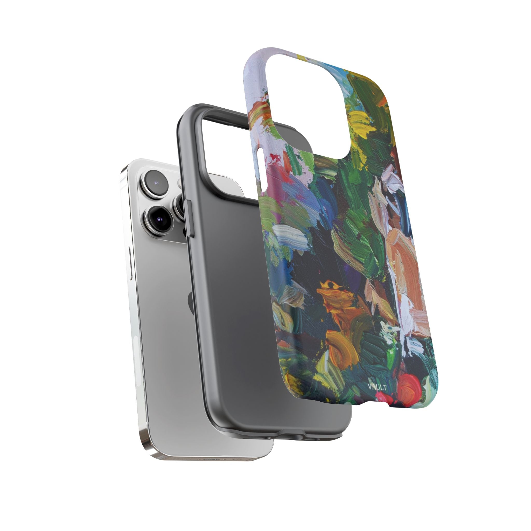 Abstract Paint Brushstroke Phone Case — Colorful Artistic Tough Case