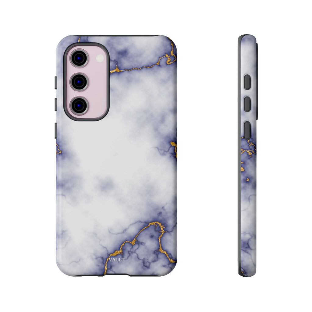 Purple Marble Tough Phone Case with Gold Veins