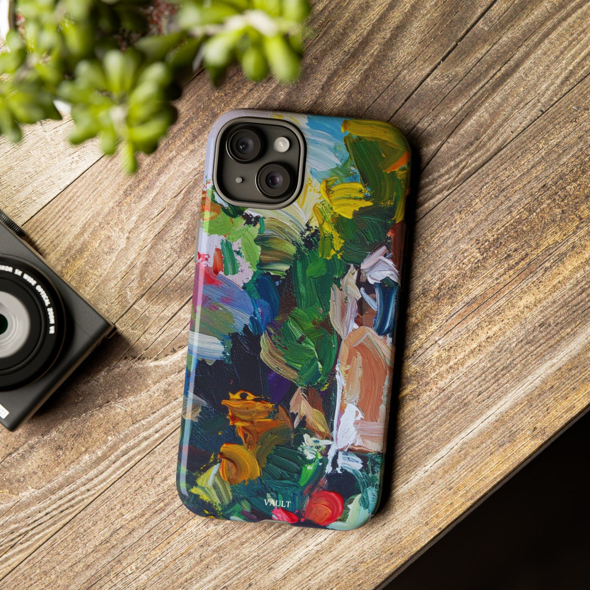 Abstract Paint Brushstroke Phone Case — Colorful Artistic Tough Case