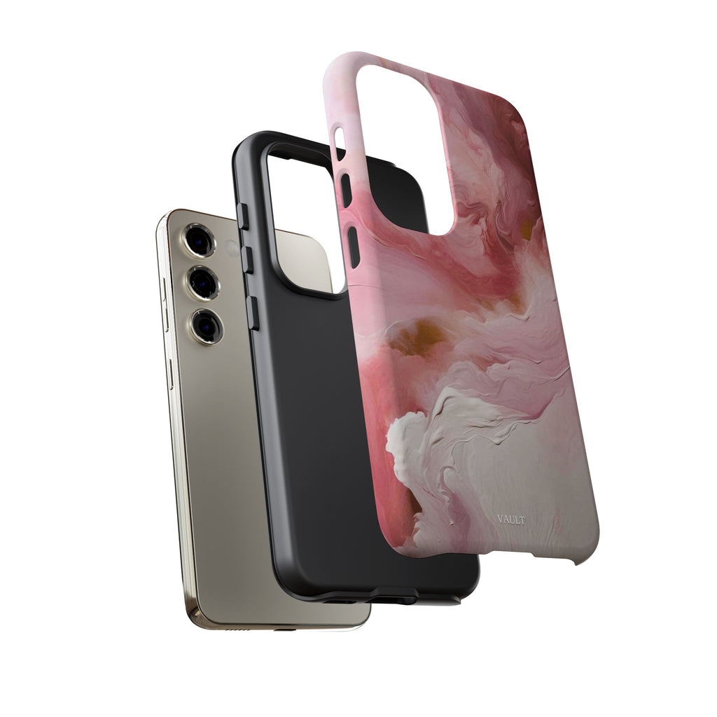 Pink Marble Tough Phone Case — Protective Artistic Phone Cover