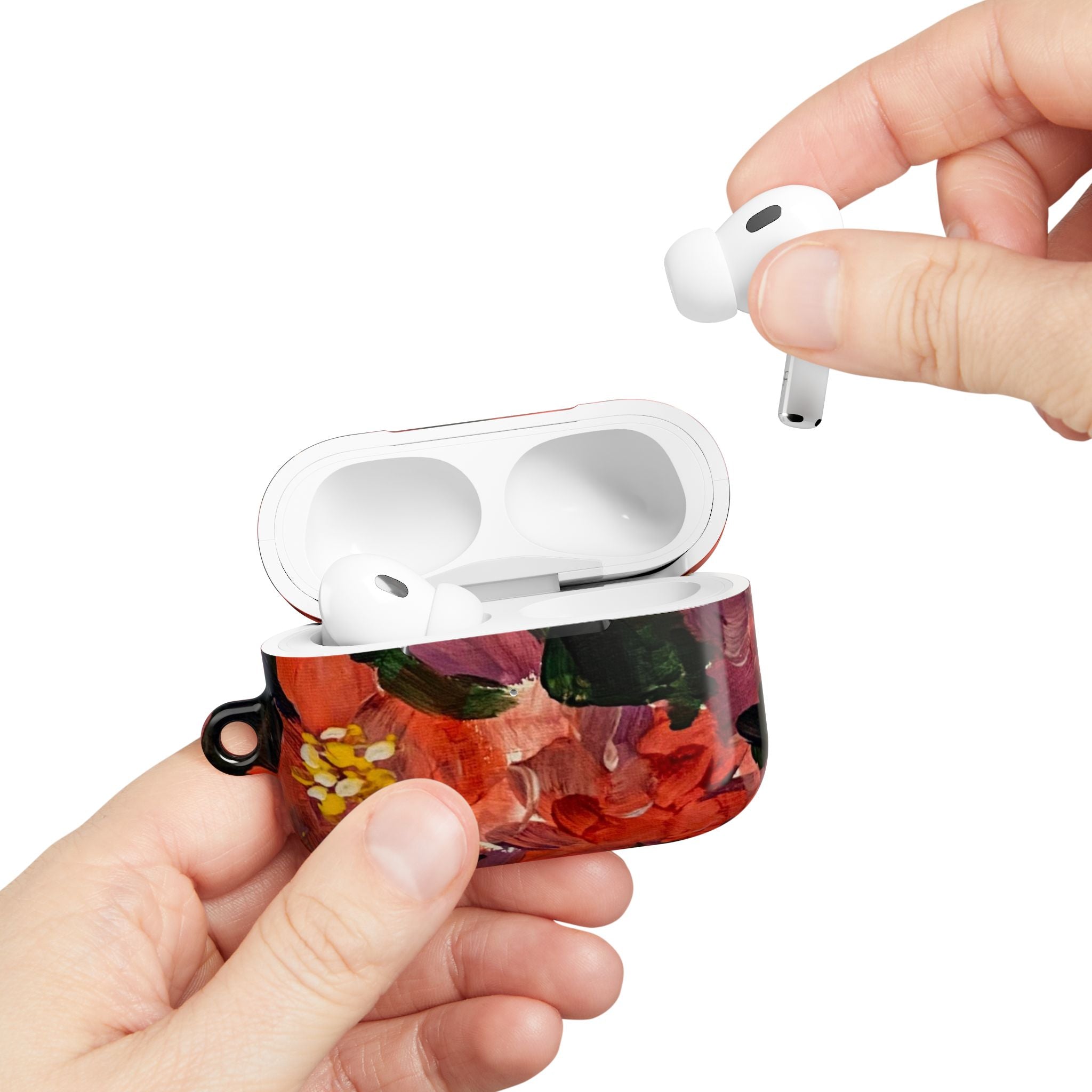 Floral Red Bloom AirPod Case