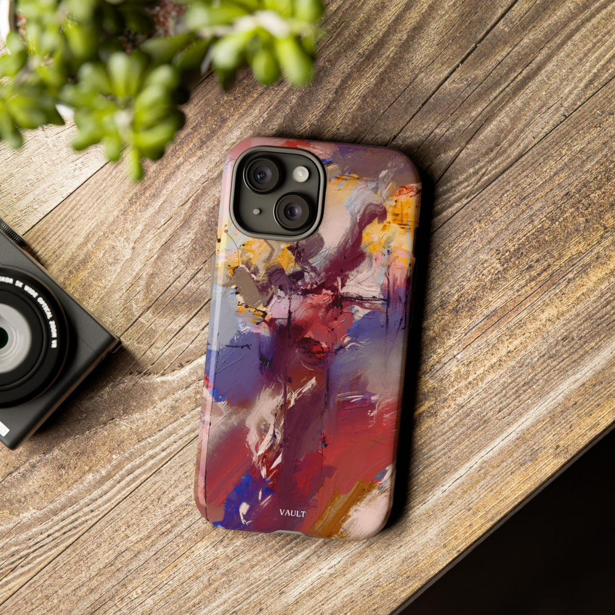 Abstract Brushstroke Tough Phone Case — Colorful Protective iPhone Cover