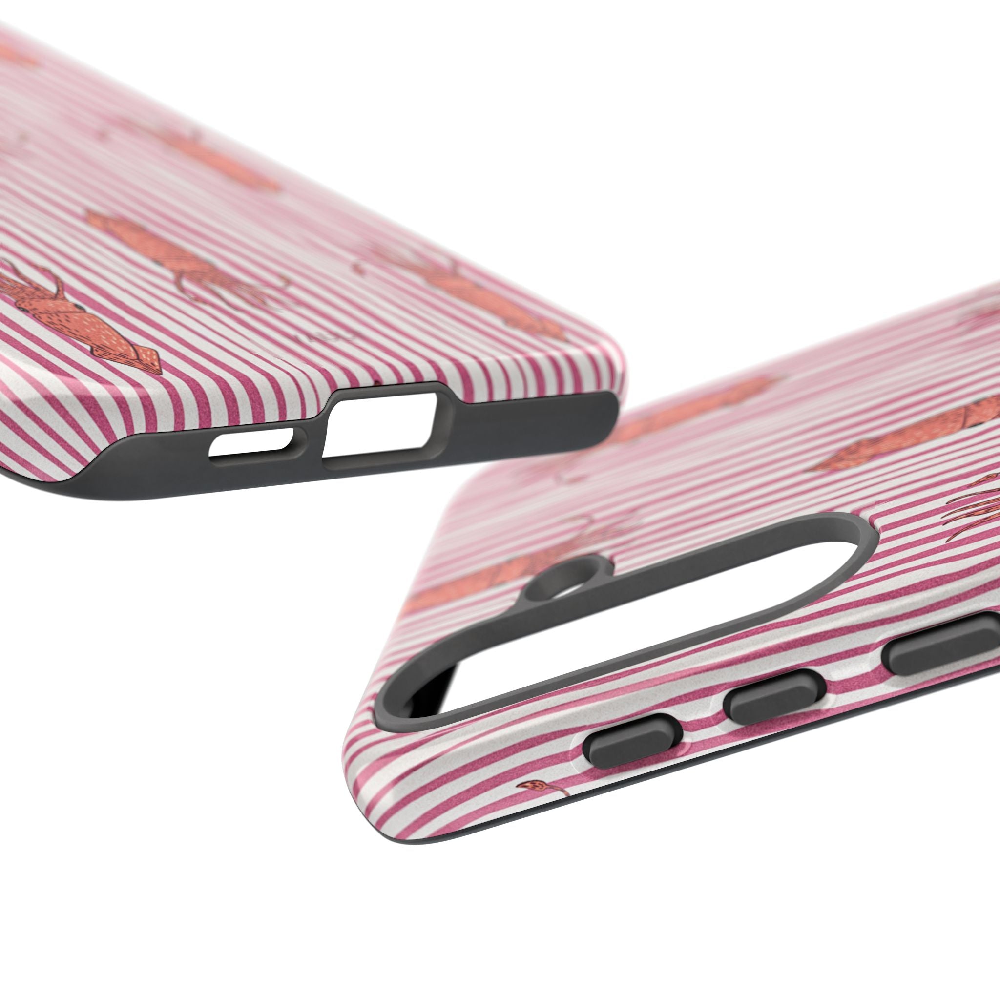 Squid Stripe Phone Case — Pink Nautical Sea Creature Pattern