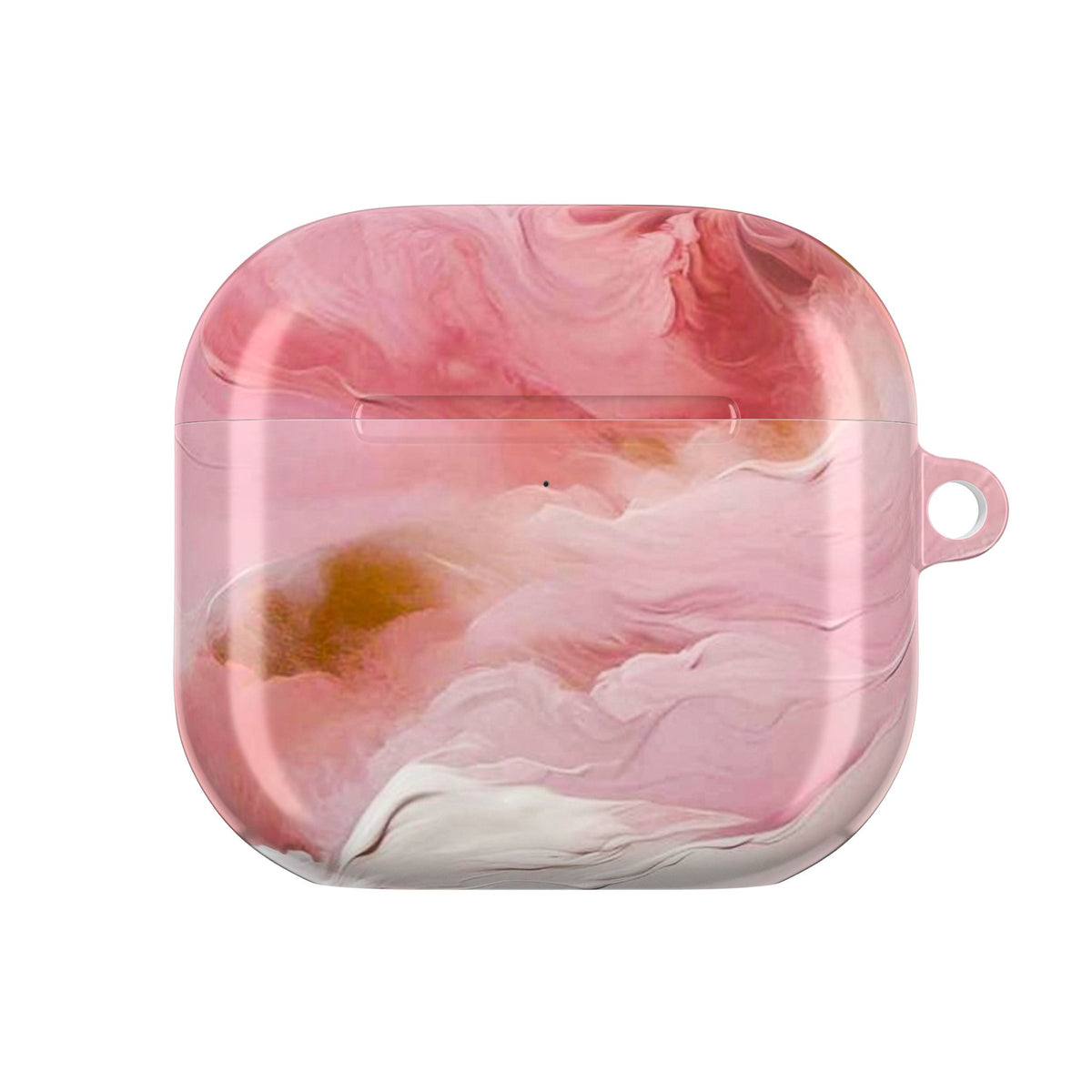 Pink Marble AirPod Case – Swirl Pattern Protective Cover