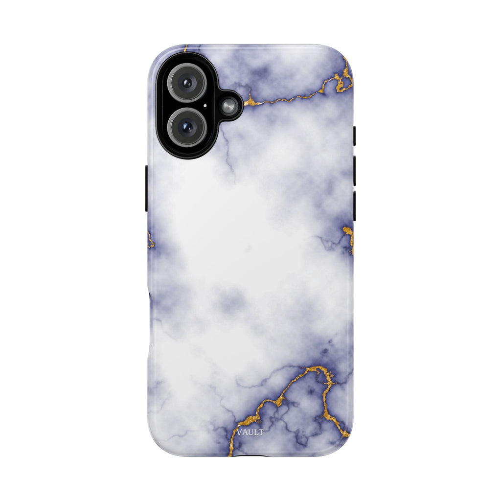 Purple Marble Tough Phone Case with Gold Veins