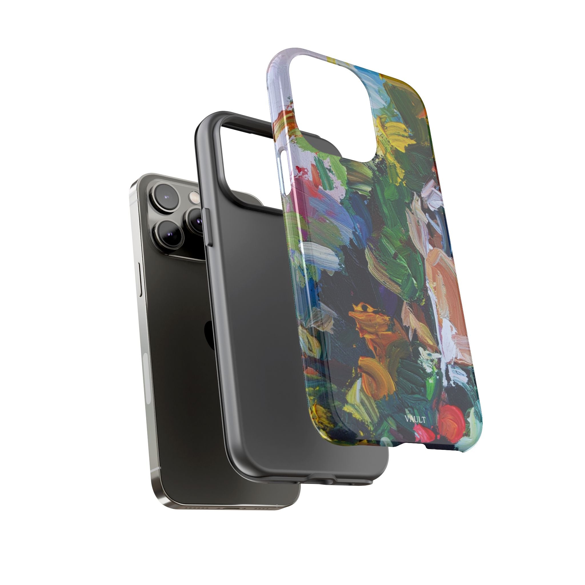 Abstract Paint Brushstroke Phone Case — Colorful Artistic Tough Case