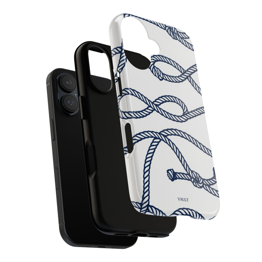 Nautical Rope Tough Case — Protective Phone Cover with Navy Knot Design