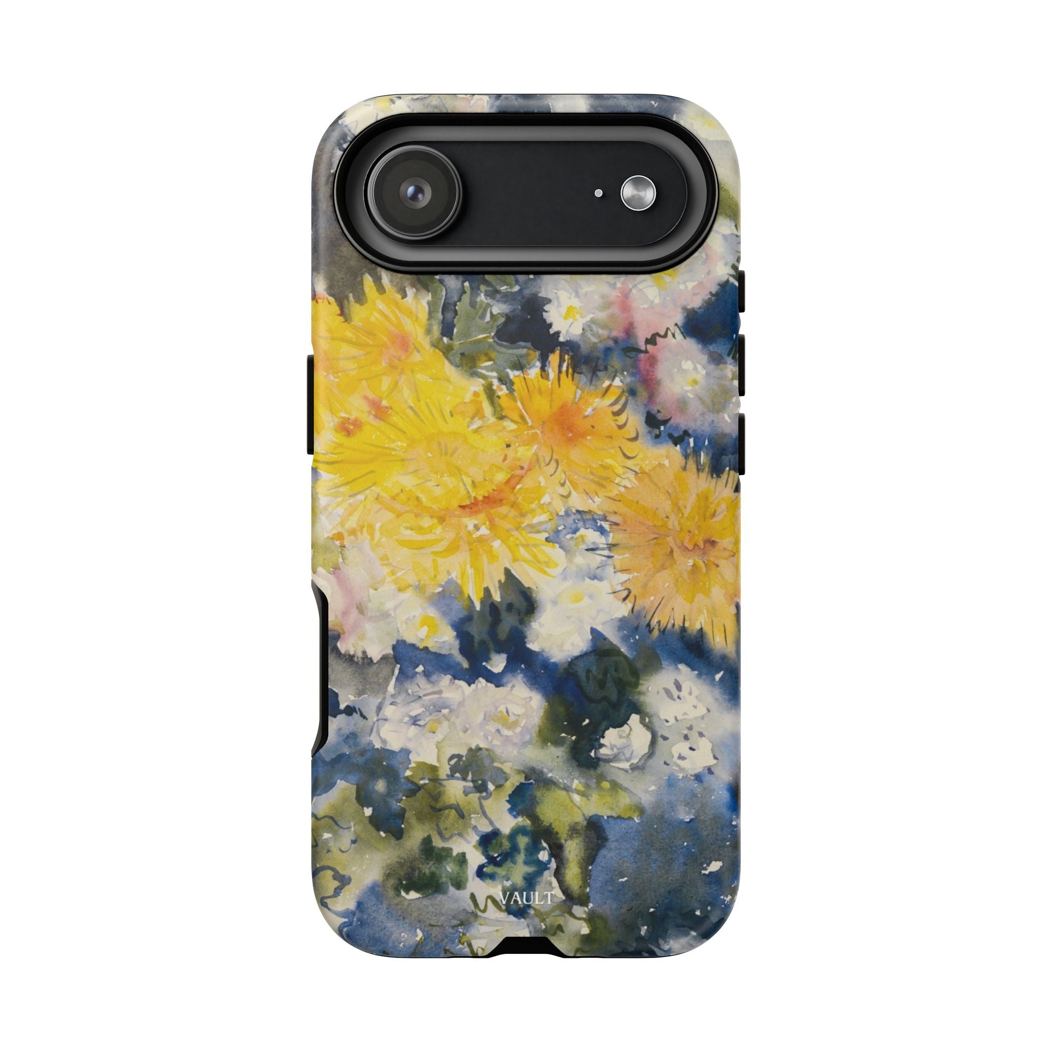 Floral Watercolor Phone Case – Yellow Chrysanthemums Design