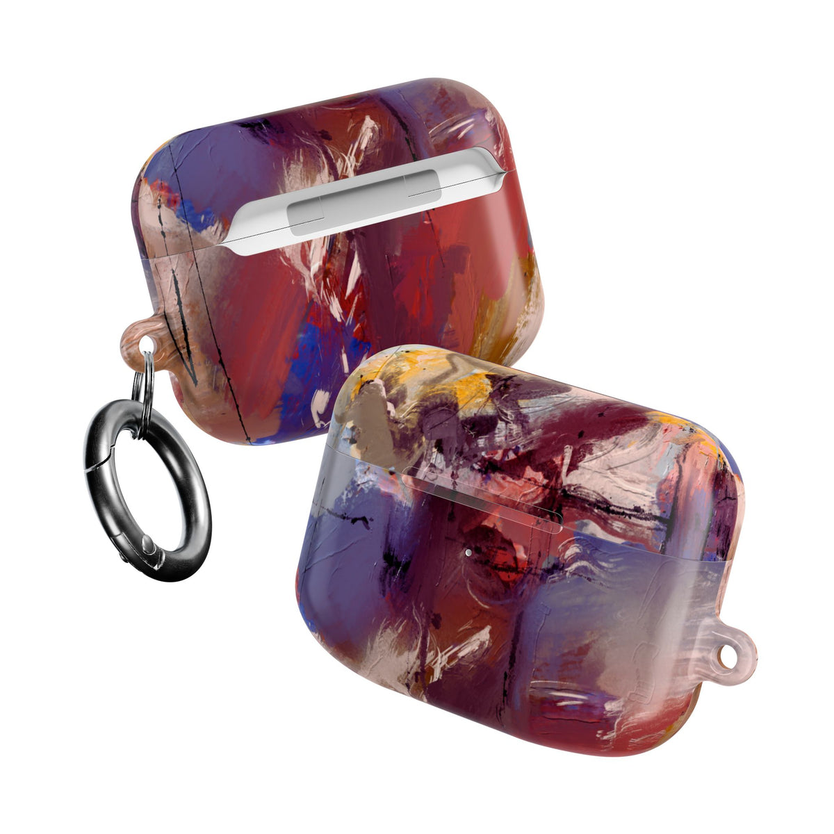 Abstract Paint Splash AirPod Case — Colorful Artistic Protective Cover