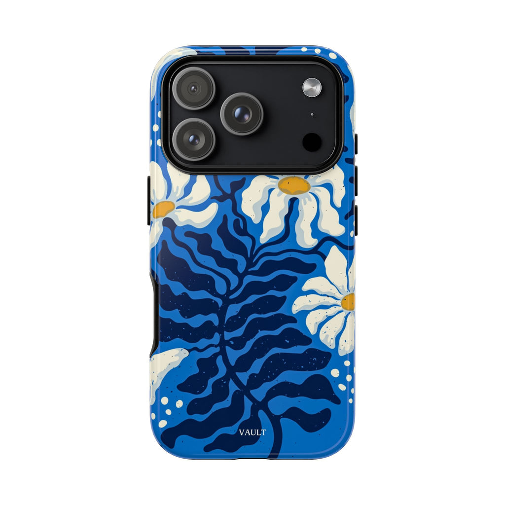 Blue Daisy Tough Phone Case — Floral Protective Phone Cover