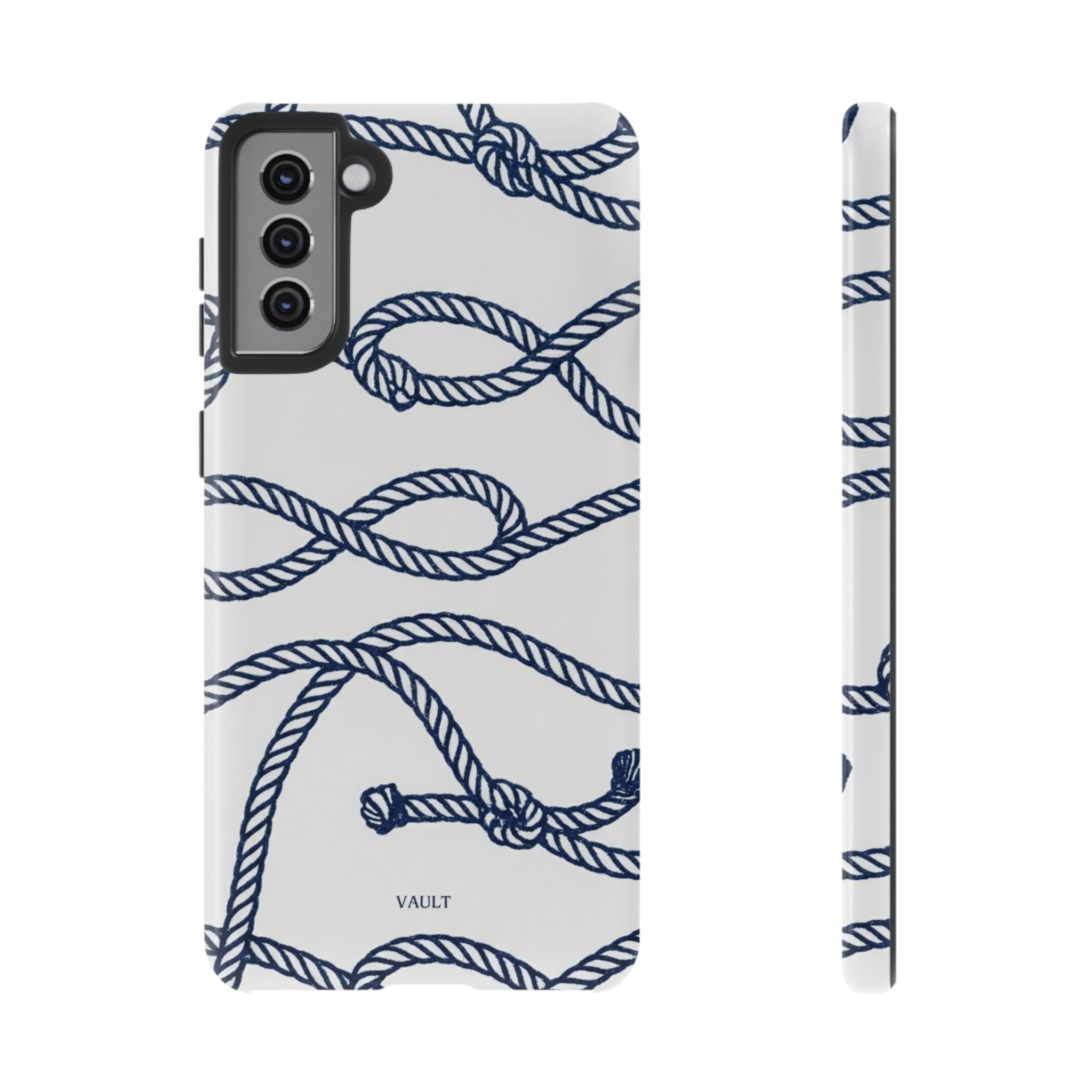 Nautical Rope Tough Case — Protective Phone Cover with Navy Knot Design