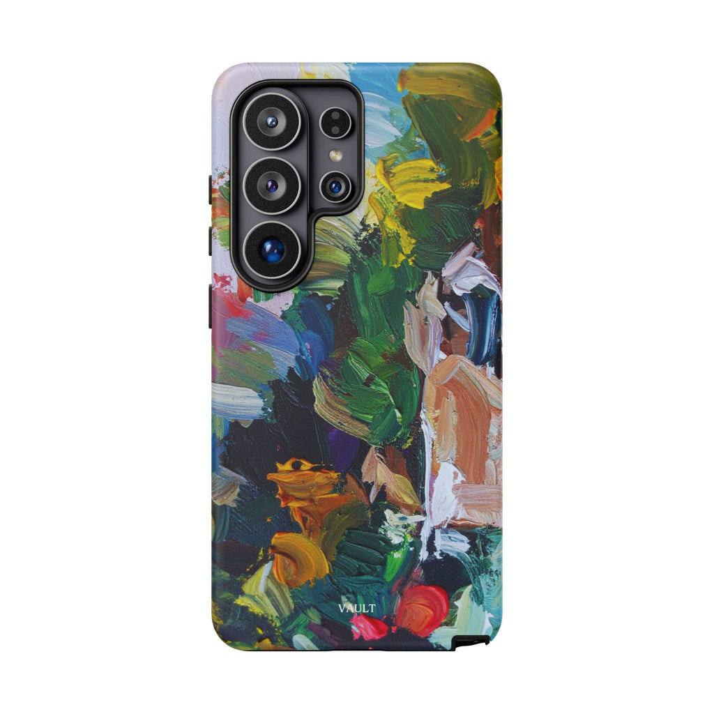 Abstract Paint Brushstroke Phone Case — Colorful Artistic Tough Case