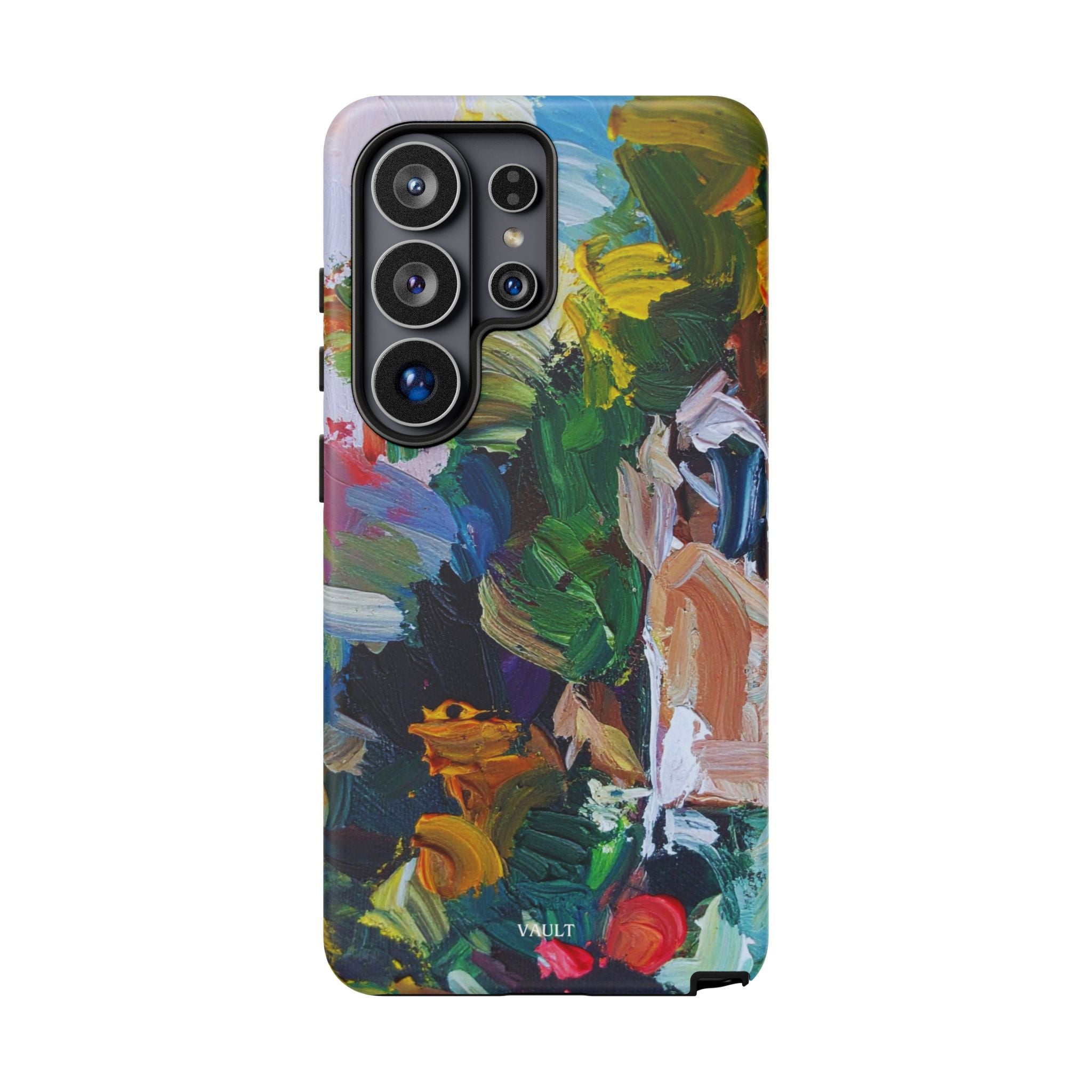 Abstract Paint Brushstroke Phone Case — Colorful Artistic Tough Case