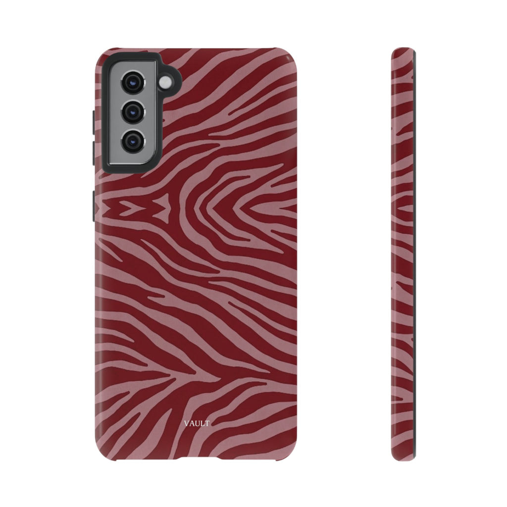 Red Zebra Print Tough Phone Case