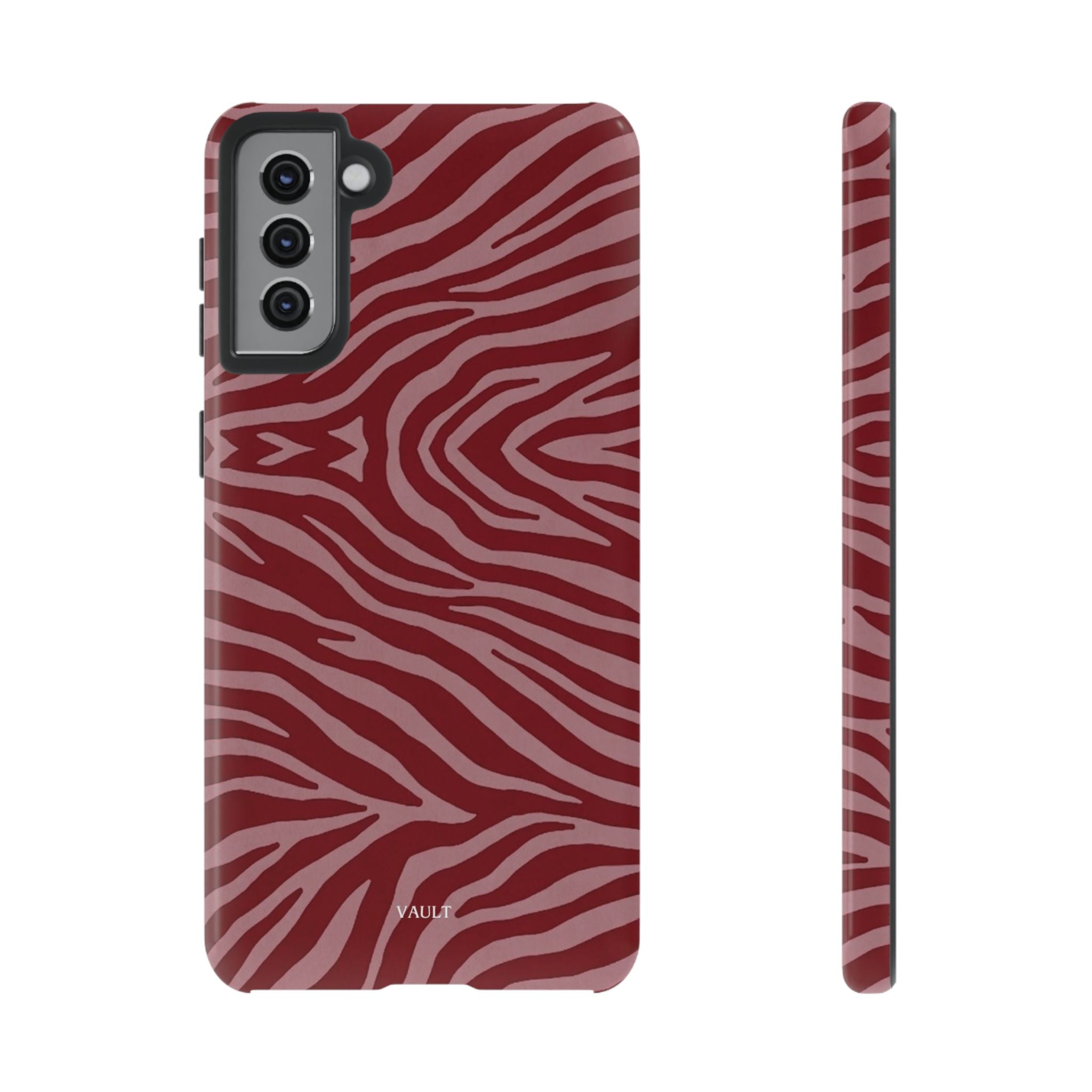 Red Zebra Print Tough Phone Case