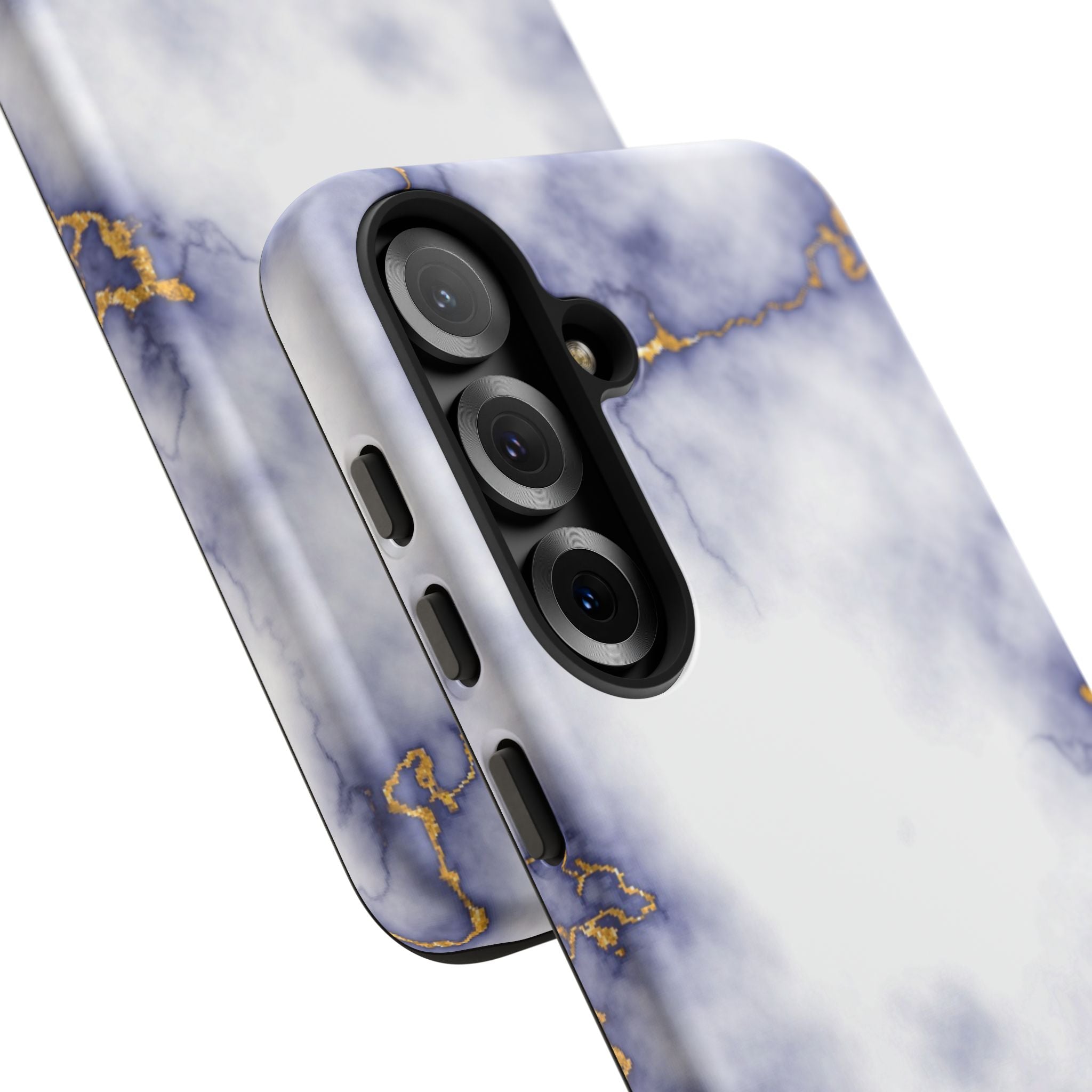 Purple Marble Tough Phone Case with Gold Veins