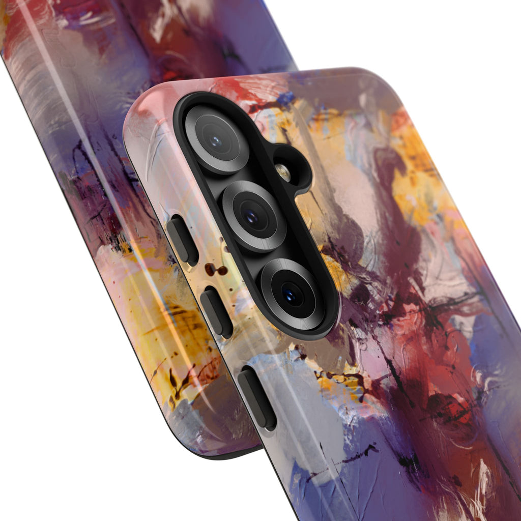 Abstract Brushstroke Tough Phone Case — Colorful Protective iPhone Cover