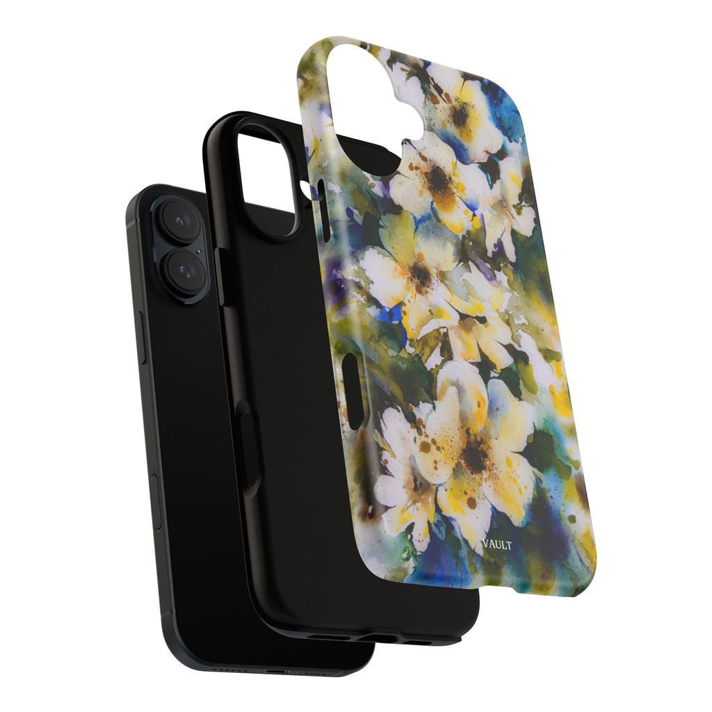 Floral Watercolor Tough Case – Yellow White Blossom Phone Cover