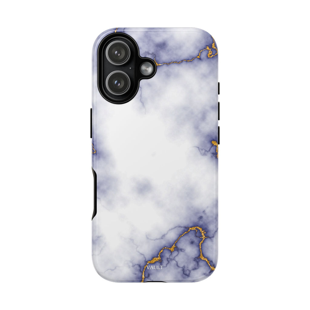 Purple Marble Tough Phone Case with Gold Veins