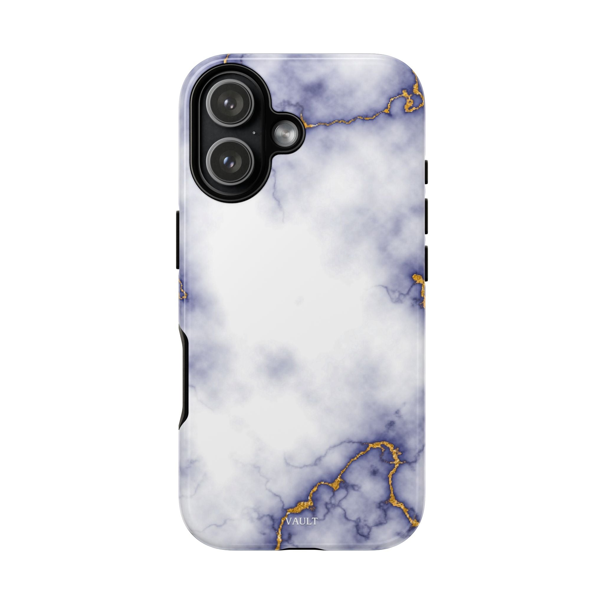 Purple Marble Tough Phone Case with Gold Veins