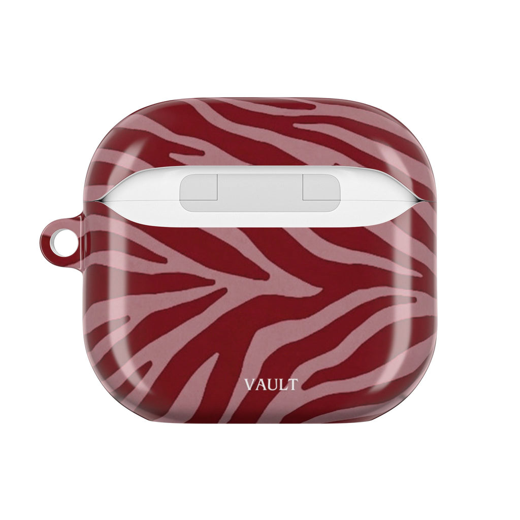 Red Zebra Print AirPod Case – Stylish Protective Charging Case Cover
