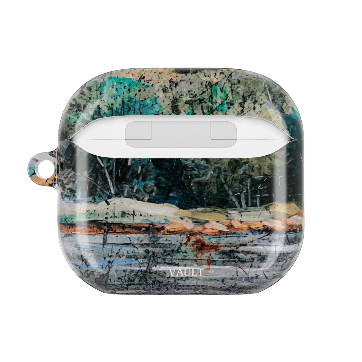Marbled Forest AirPod Case — Green Teal Abstract Protective Cover